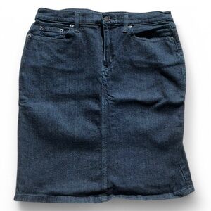Liz Claiborne Women’s Blue Jean Denim Bodycon Preppy Prep Retro Skirt 12